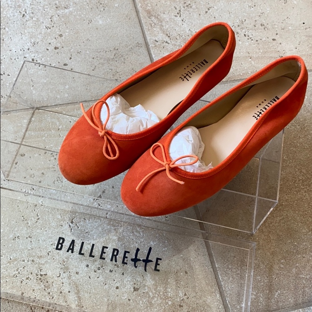 Ballerette Suede Real Italian Flats 🧡🧡🧡